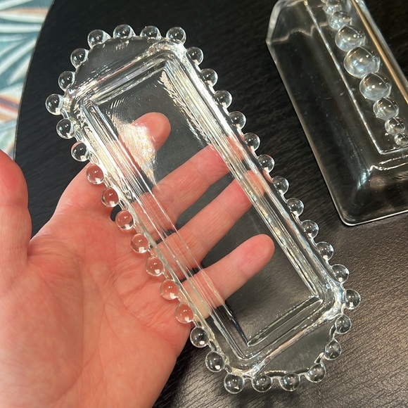VTG Imperial Glass Candlewick Beaded Clear Covered Butter Dish Made In The USA - Picture 9 of 11